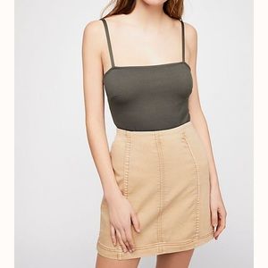 Free People Modern Femme Denim Mini - gray